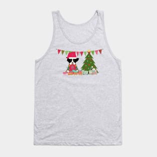 Suave Corgi celebrates Christmas! - The Cool sophisticated Puppy! Tank Top